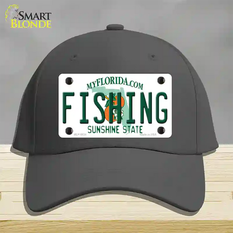 Fishing Florida Novelty License Plate Hat Cotton / Charcoal