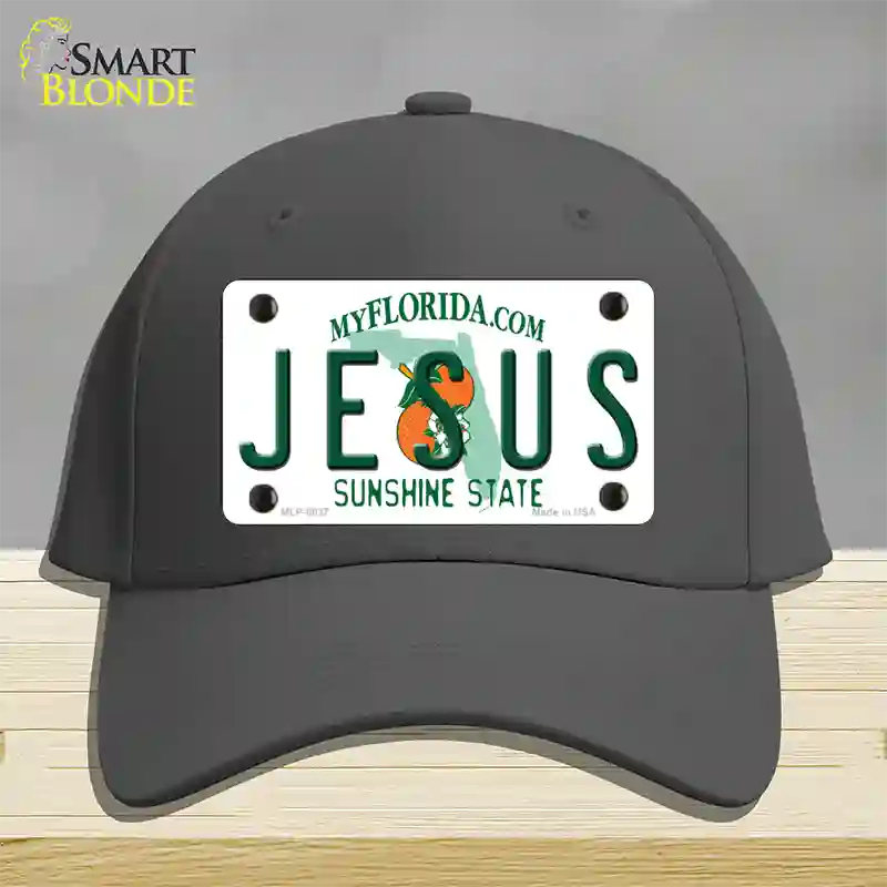 Jesus Florida Novelty License Plate Hat Cotton / Charcoal