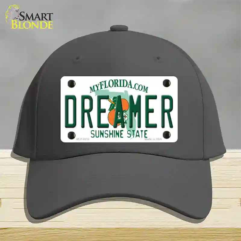 Dreamer Florida Novelty License Plate Hat Cotton / Charcoal