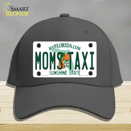 Moms Taxi Florida Novelty License Plate Hat Cotton / Charcoal