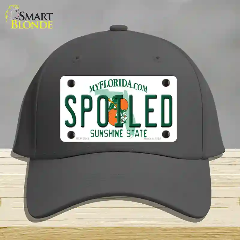 Spoiled Florida Novelty License Plate Hat Cotton / Charcoal