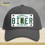 Biker Florida Novelty License Plate Hat Cotton / Charcoal