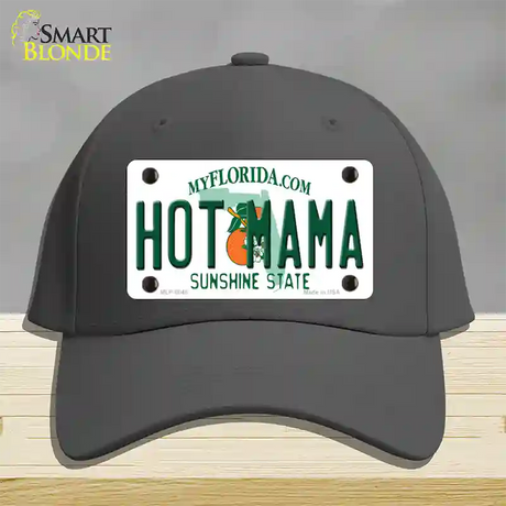 Hot Mama Florida Novelty License Plate Hat Cotton / Charcoal