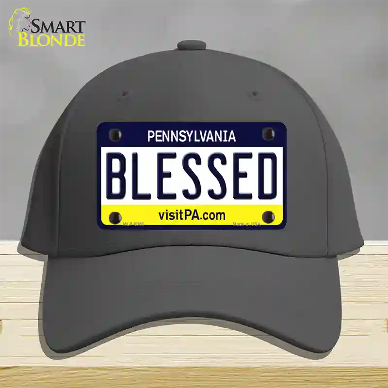 Blessed Pennsylvania State Novelty License Plate Hat Cotton / Charcoal