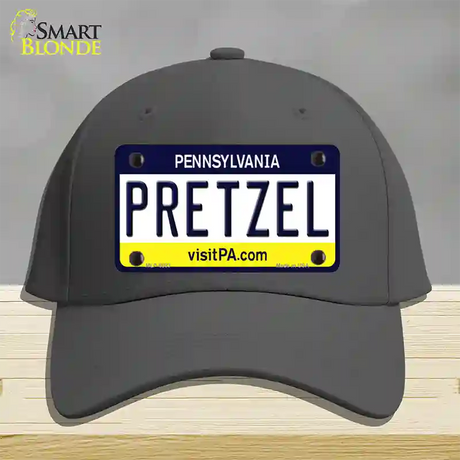 Pretzel Pennsylvania State Novelty License Plate Hat Cotton / Charcoal