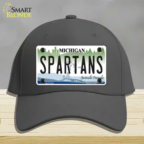 Spartans Michigan Novelty License Plate Hat Cotton / Charcoal