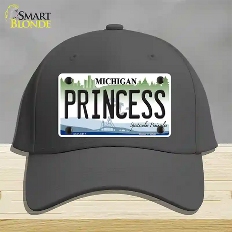 Princess Michigan Novelty License Plate Hat Cotton / Charcoal