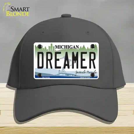 Dreamer Michigan Novelty License Plate Hat Cotton / Charcoal