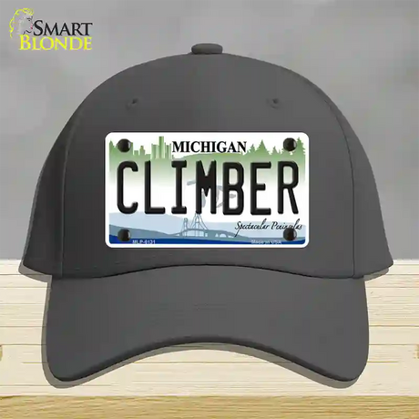 Climber Michigan Novelty License Plate Hat Cotton / Charcoal