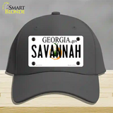 Savannah Georgia Novelty License Plate Hat Cotton / Charcoal