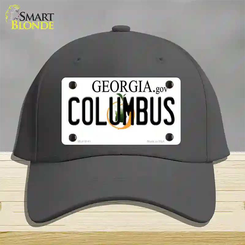 Columbus Georgia Novelty License Plate Hat Cotton / Charcoal