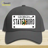 Statesboro Georgia Novelty License Plate Hat Cotton / Charcoal