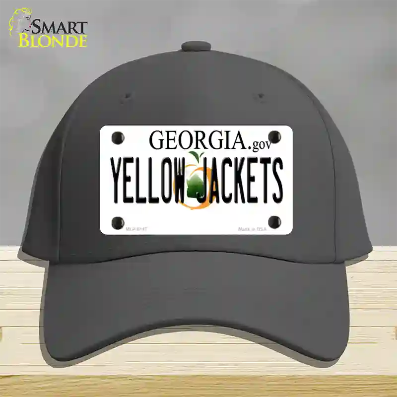 Yellow Jackets Georgia Novelty License Plate Hat Cotton / Charcoal