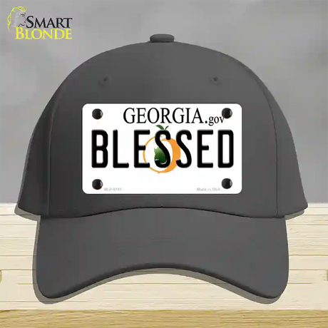 Blessed Georgia Novelty License Plate Hat Cotton / Charcoal