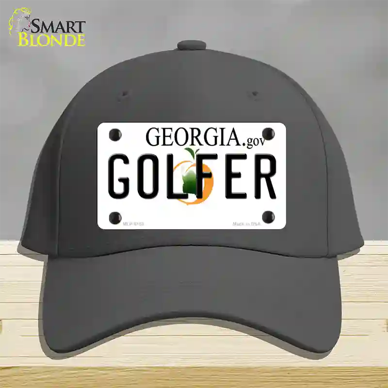 Golfer Georgia Novelty License Plate Hat Cotton / Charcoal