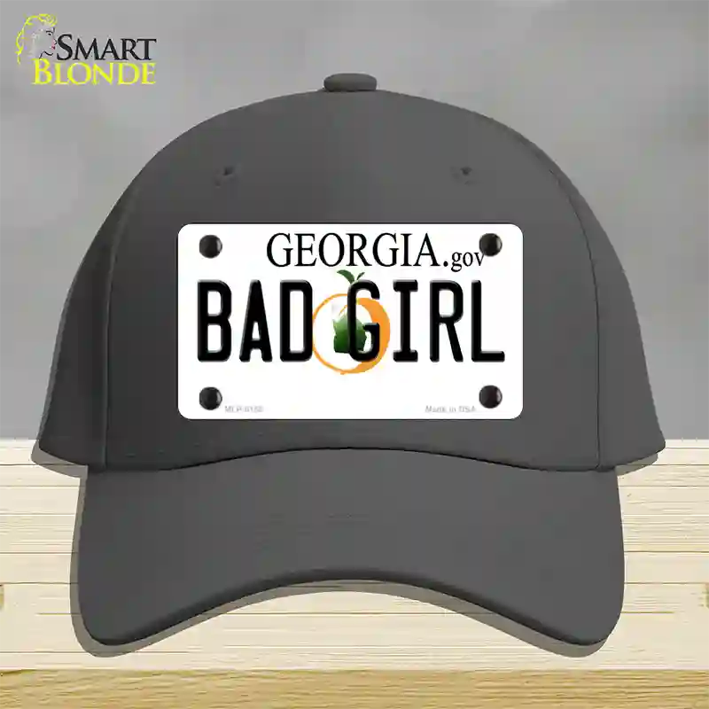 Bad Girl Georgia Novelty License Plate Hat Cotton / Charcoal