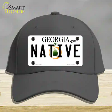 Native Georgia Novelty License Plate Hat Cotton / Charcoal