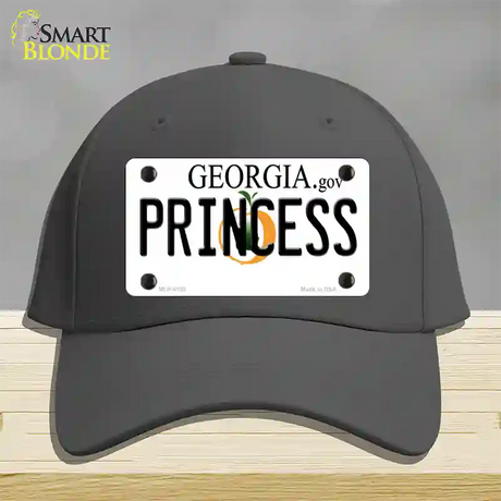 Princess Georgia Novelty License Plate Hat Cotton / Charcoal