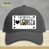 I Love Georgia Novelty License Plate Hat Cotton / Charcoal