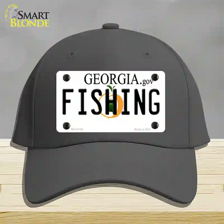 Fishing Georgia Novelty License Plate Hat Cotton / Charcoal