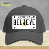 Believe Georgia Novelty License Plate Hat Cotton / Charcoal