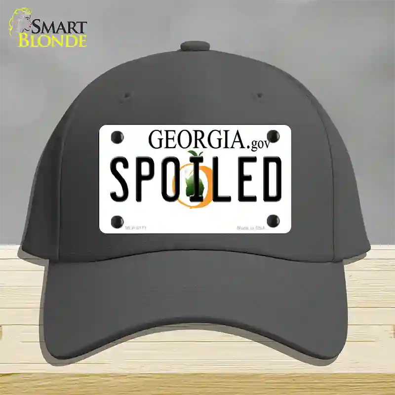 Spoiled Georgia Novelty License Plate Hat Cotton / Charcoal