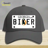 Biker Georgia Novelty License Plate Hat Cotton / Charcoal