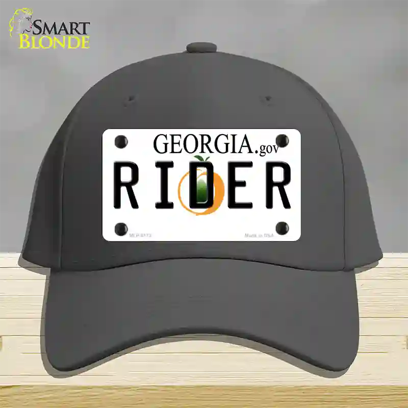 Rider Georgia Novelty License Plate Hat Cotton / Charcoal