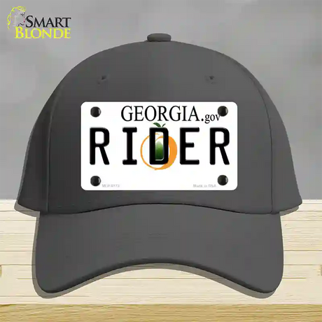 Rider Georgia Novelty License Plate Hat Cotton / Charcoal