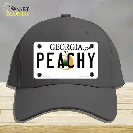 Peachy Georgia Novelty License Plate Hat Cotton / Charcoal