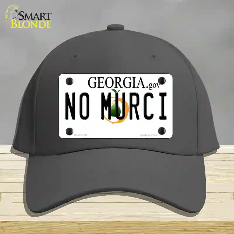 No Murci Georgia Novelty License Plate Hat Cotton / Charcoal