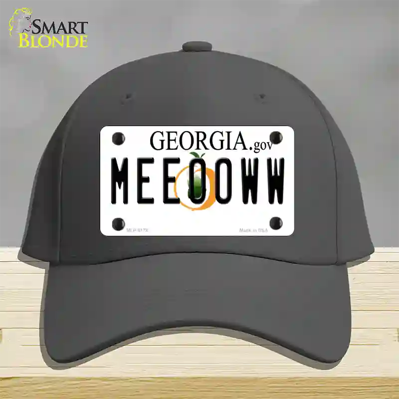 Meeooww Georgia Novelty License Plate Hat Cotton / Charcoal