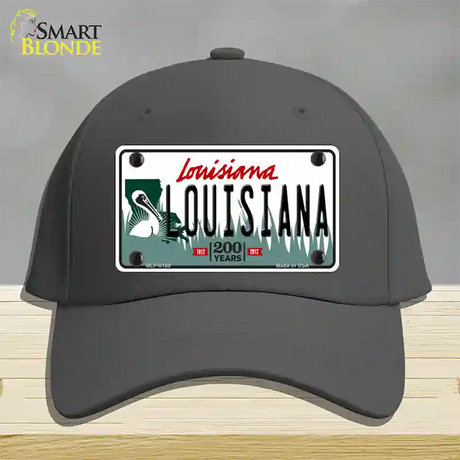 Louisiana Novelty License Plate Hat Cotton / Charcoal