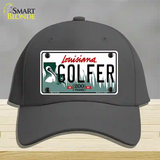 Golfer Louisiana Novelty License Plate Hat Cotton / Charcoal