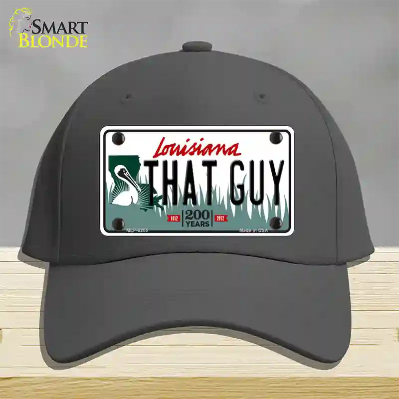 That Guy Louisiana Novelty License Plate Hat Cotton / Charcoal