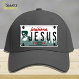 Jesus Louisiana Novelty License Plate Hat Cotton / Charcoal