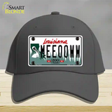 Meeooww Louisiana Novelty License Plate Hat Cotton / Charcoal