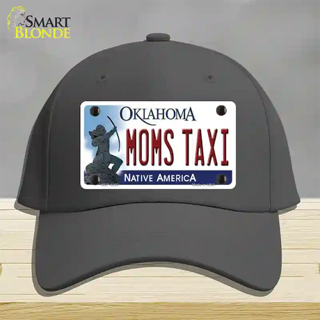 Moms Taxi Oklahoma Novelty License Plate Hat Cotton / Charcoal