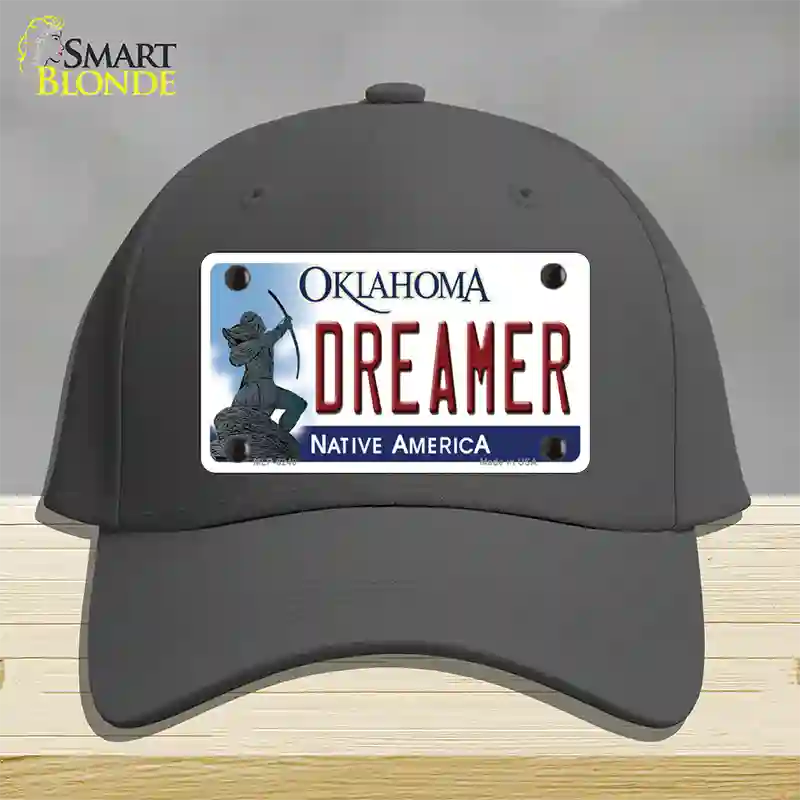 Dreamer Oklahoma Novelty License Plate Hat Cotton / Charcoal