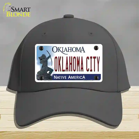 Oklahoma City Oklahoma Novelty License Plate Hat Cotton / Charcoal