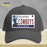 Cowboys Oklahoma Novelty License Plate Hat Cotton / Charcoal