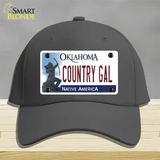 Country Gal Oklahoma Novelty License Plate Hat Cotton / Charcoal