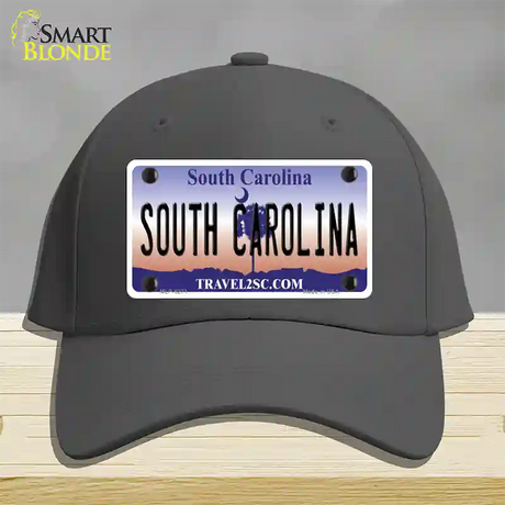 South Carolina Novelty License Plate Hat Cotton / Charcoal