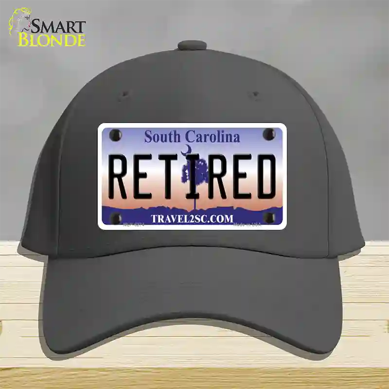 Retired South Carolina Novelty License Plate Hat Cotton / Charcoal