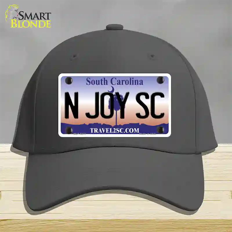 N Joy SC South Carolina Novelty License Plate Hat Cotton / Charcoal