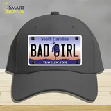 Bad Girl South Carolina Novelty License Plate Hat Cotton / Charcoal