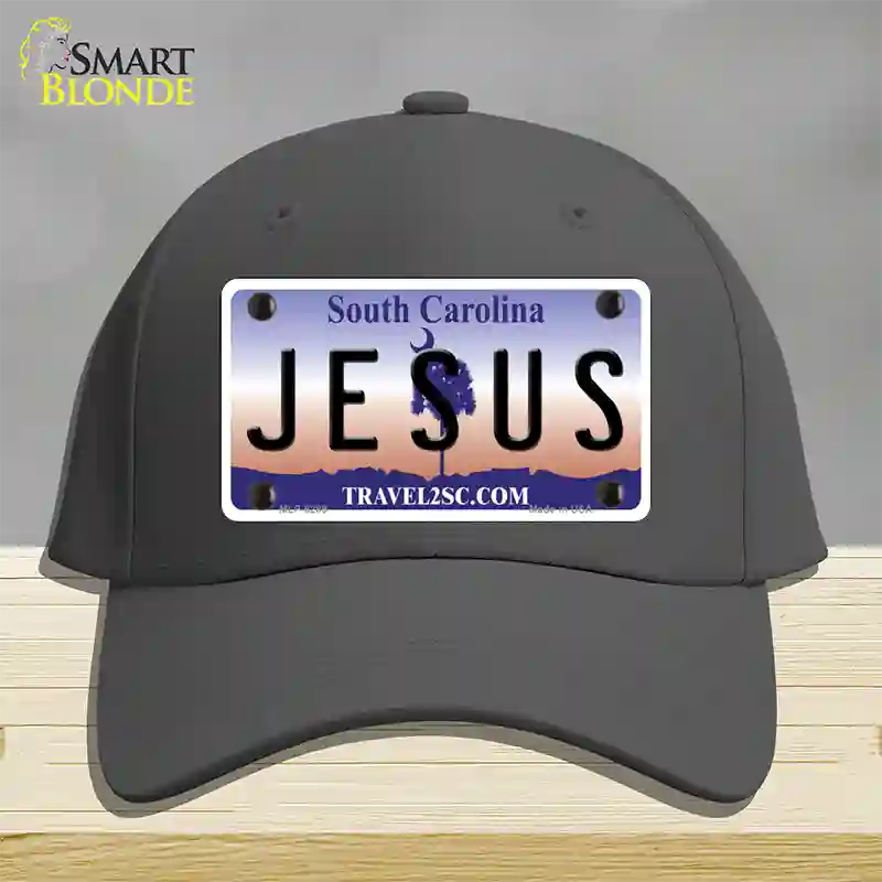 Jesus South Carolina Novelty License Plate Hat Cotton / Charcoal