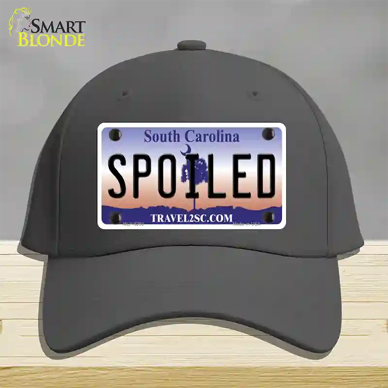 Spoiled South Carolina Novelty License Plate Hat Cotton / Charcoal