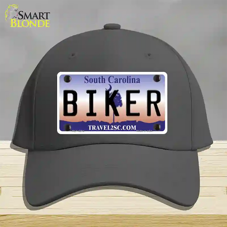 Biker South Carolina Novelty License Plate Hat Cotton / Charcoal