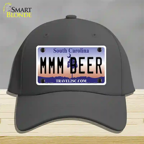 MMM Beer South Carolina Novelty License Plate Hat Cotton / Charcoal